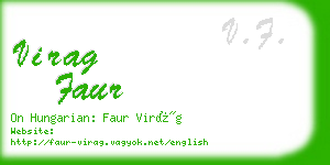 virag faur business card